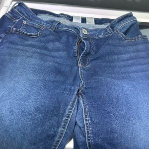 Time and tru straight blue jeans, size 16